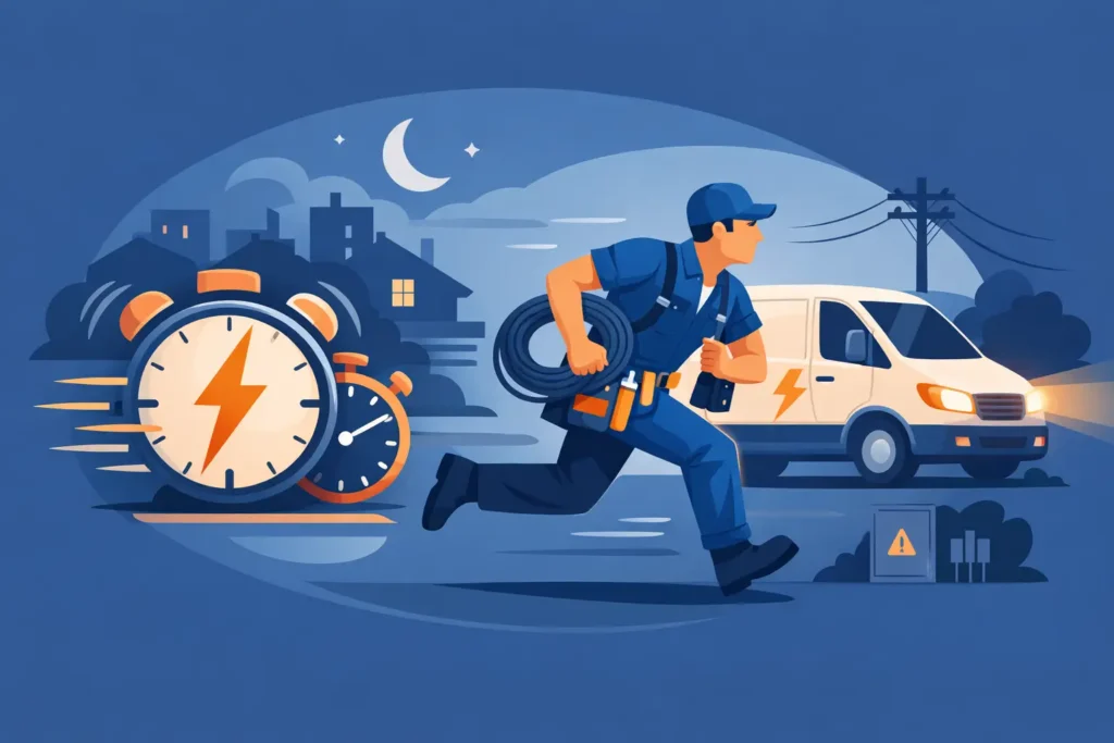 Emergency Electrician Response Time Explained